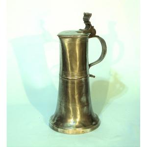 Tpewter Wine Pitcher  - Strasbourg, 18th Century