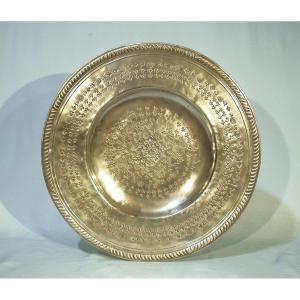RARE GRAND PLAT EN ETAIN  - TURIN (?), XVIII &egrave;me s