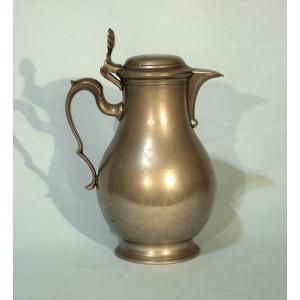 Pewter Wine Pitcher  - Brussels (?), 19th Century