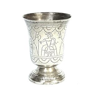 TIMBALE EN ETAIN DE RENE PARRAIN - PARIS, XVIII ème s