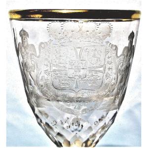 GRAND VERRE EN CRISTAL - DANEMARK, XVIII ème s