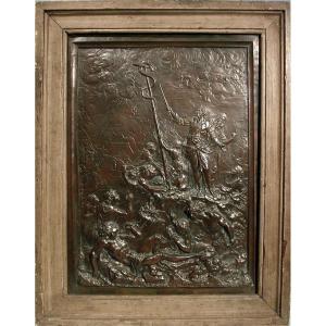 Copper Plaque: Moïse And The Bronze Serpent