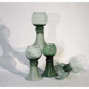 "römer" Glasses - Netherlands Or Alsace (?), 18th Century