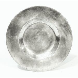 Pewter Dish "à La Cardinal" - Bordeaux, Circa 1650