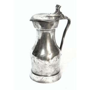 Pewter Wine Pitcher - Mantes, 18th Century