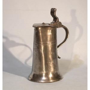 Pewter Wine Pitcher - Alsace Or Switzerland (?), 18th Century