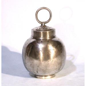 Medicine - Large Pewter Leek Ball - Paris, First Half Of The 19th Century