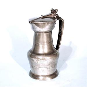 Rare Pewter Wine Pitcher - Bordeaux, 18th Century