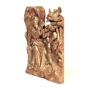 Sculpture - Elijah And The Raven, 17th Century