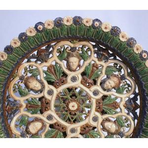 COUPE EN TERRE VERNISSÉE DE GEORGES PULL D'APRÈS BERNARD PALISSY