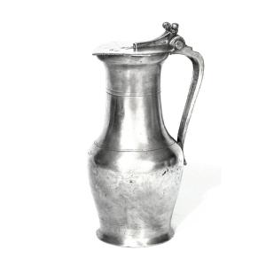 Pewter Wine Pitcher - Essoyes, 18th Century