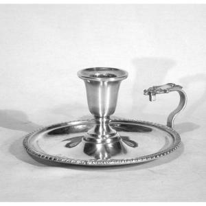 BOUGEOIR EN MÉTAL ARGENTÉ - CIRCA 1900