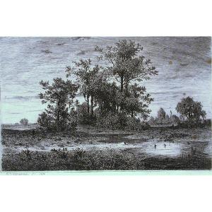 Engraving By Henri Harpignies