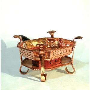 RECHAUD DE TABLE EN CUIVRE - FRANCE, XVIII ème s