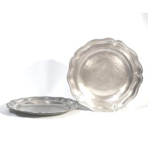 Pair Of Pewter Dishes - France, XVIII Th C