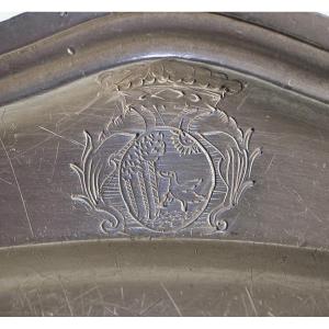 PLAT EN ÉTAIN ARMORIÉ - LANGUEDOC (?), XVIII ème s
