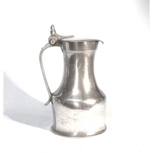 Pewter Wine Pitcher - Caen Or Bayeux, Circa 1800