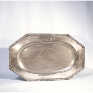 RARE PLAT EN ETAIN ARMORIE - RODEZ, FIN DU XVIII ème s