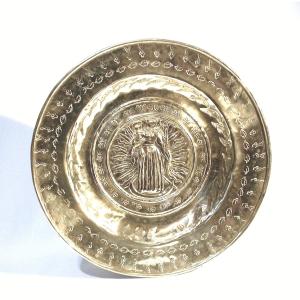 Brass Offering Plate - Germany Or Flanders, 17th Century