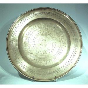 Very Large Pewter Dish - Turin, 18th Century