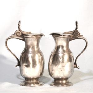 BURETTES LITURGIQUES EN ETAIN - AUXERRE (BOURGOGNE), XVIII ème s