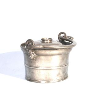 Small Dinner Stand In Pewter - Clamecy (bourgogne) - Mid 19th C