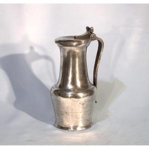 RARISSIME PICHET EN ETAIN - ARC-EN-BARROIS (CHAMPAGNE), CIRCA 1700