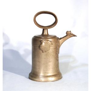 BOUTEILLE À VIN EN ETAIN DITE "GLOCKENKANNE" - ELGG (SUISSE), XVIII ème s