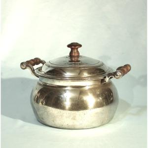 Pewter Vegetable Dish - Valais, Switzerland, 19th Century
