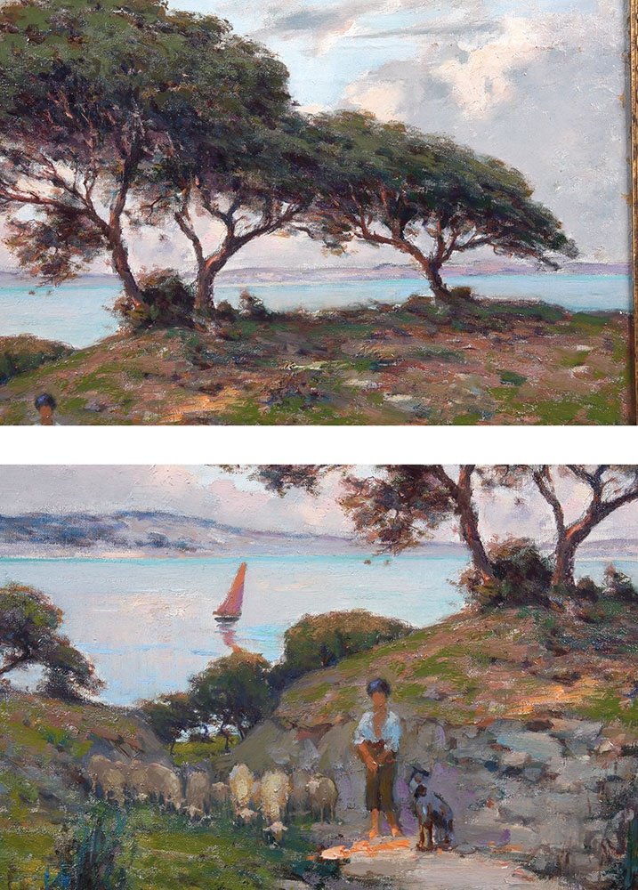 Léon Eugène Dambeza 1865 / ?, Paysage de Provence-photo-4