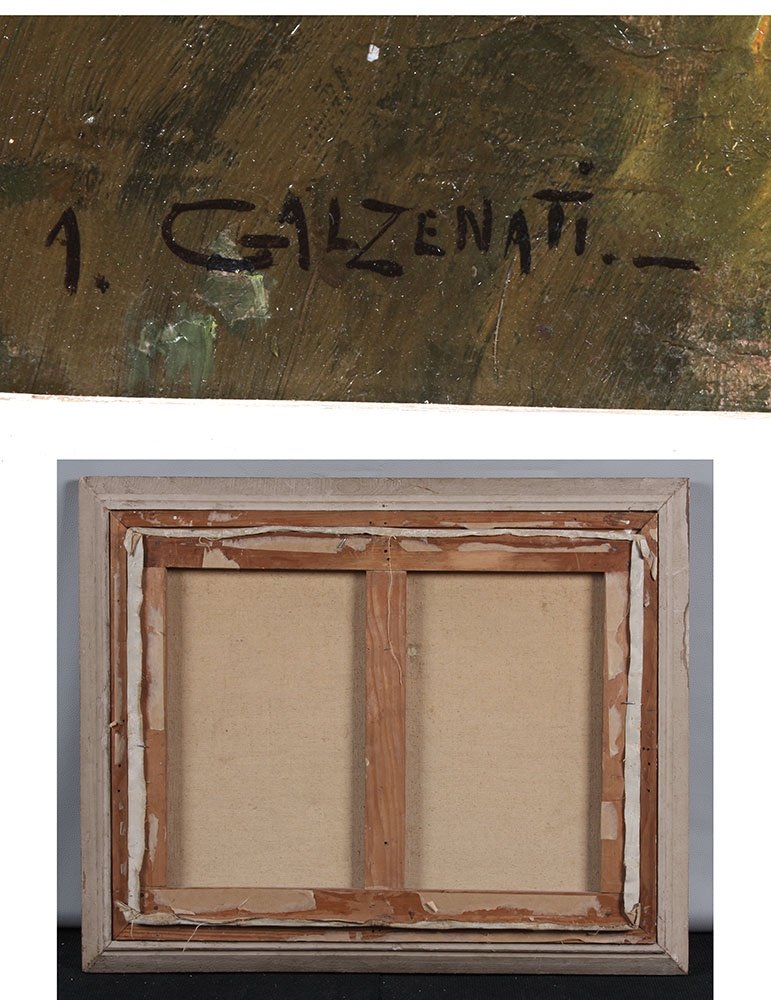 Tableau Impressionniste d'André Galzenati 1890 / 1970, Jeune femme en été-photo-4