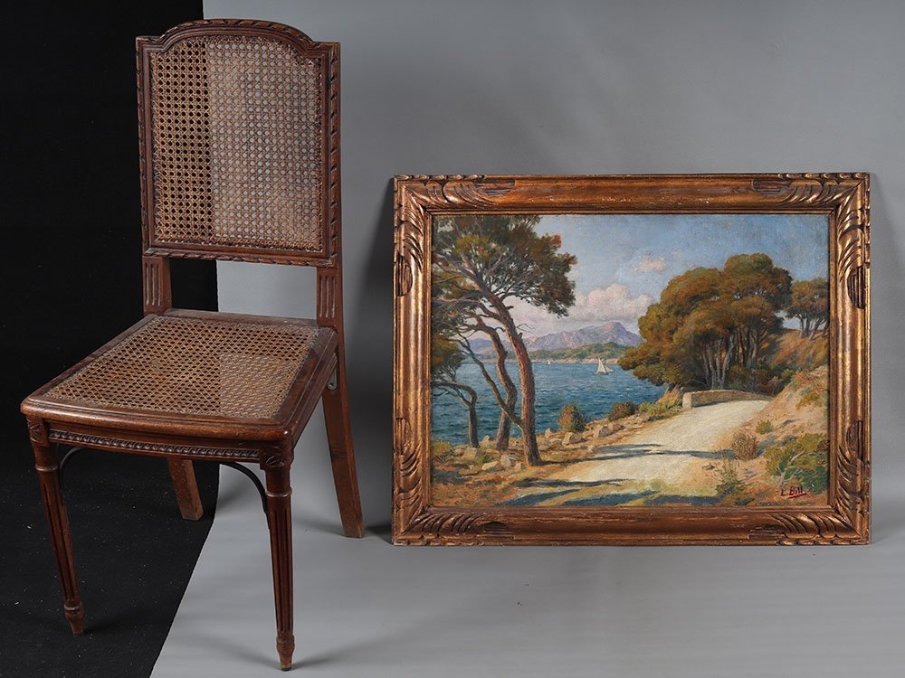 Louis-Lina Bill 1855 / 1936, environs de Toulon, Ecole Française-photo-2