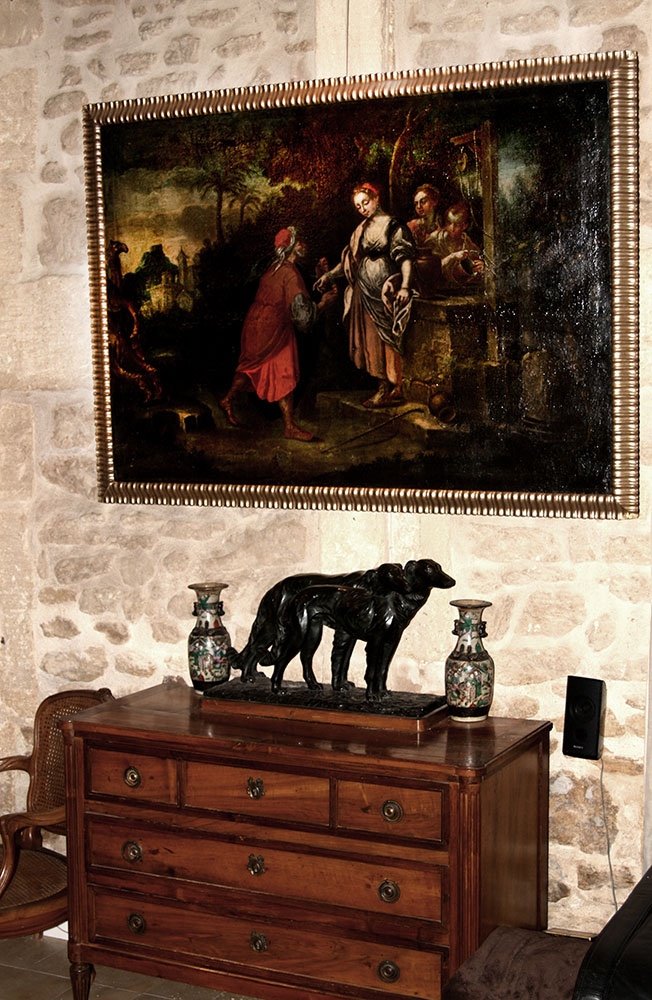 Flemish School, 17th Century, 155 Cm, Circle Of Martin De Vos, Rebecca And Eliezer-photo-3