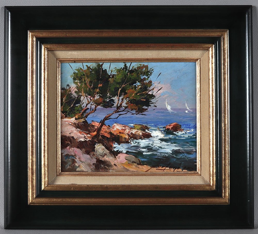 Marine, de Fortuné Car 1905/1970, vue de Côte d’Azur