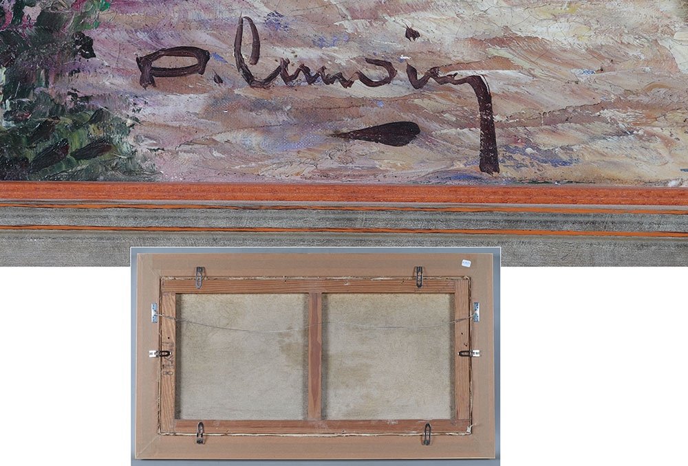 La Côte d'Azur, 94 cm, signé : Pierre Lemoine, vers 1950/60, L’Esterel, Sud France, Marine-photo-1