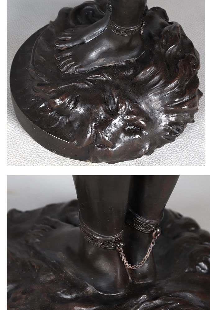 Bronze XIXème, 88 cm, Paul Eugène Breton 1868/1932, Salambo -photo-1