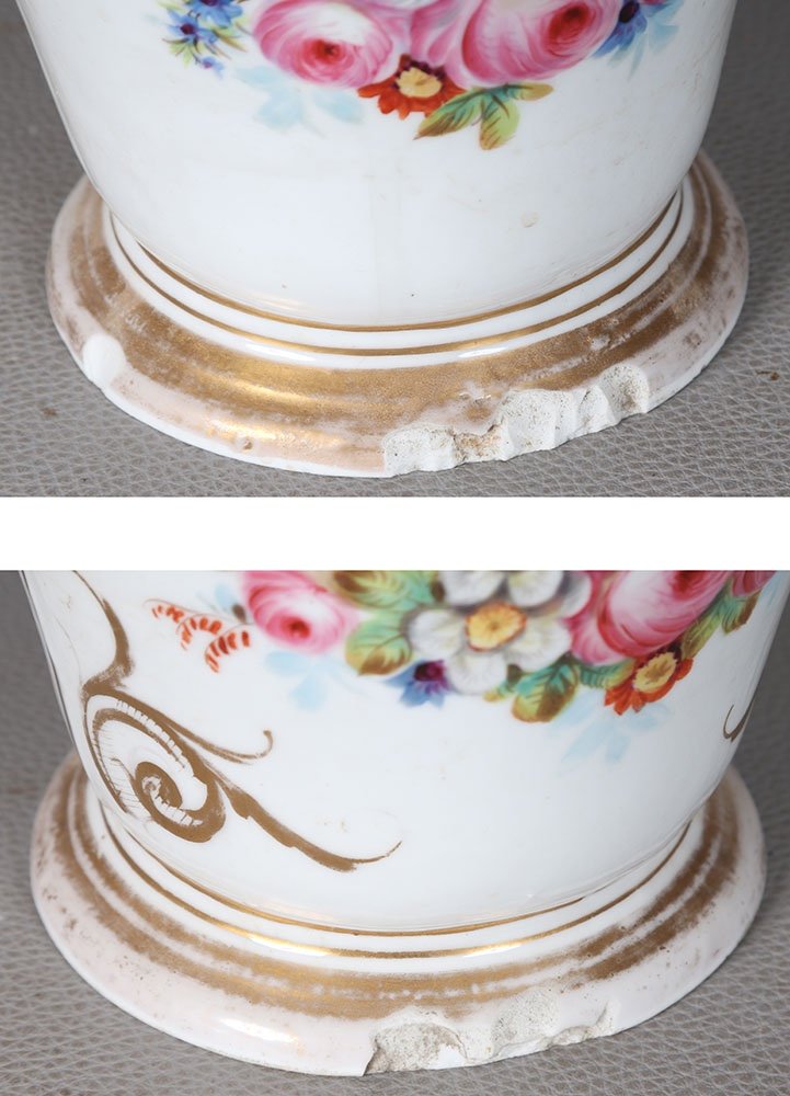 Large Empire Period Porcelain Vase, 43 Cm-photo-1