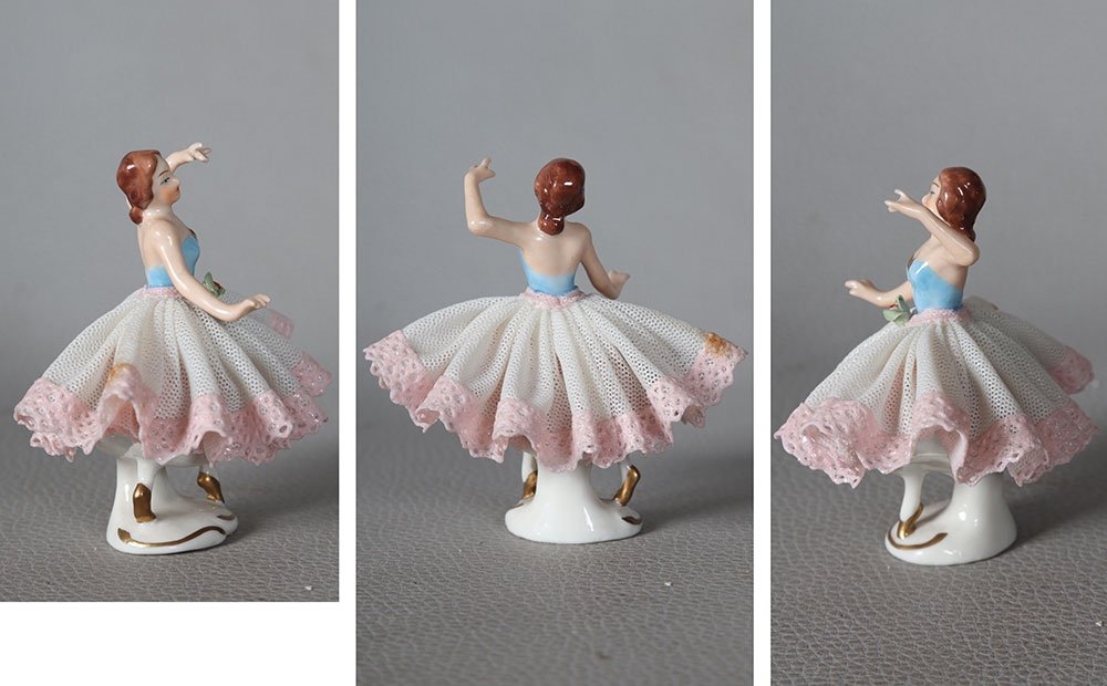 Danseuse Porcelaine, cachet : Dresden - SAXE, hauteur : 10 cm-photo-2