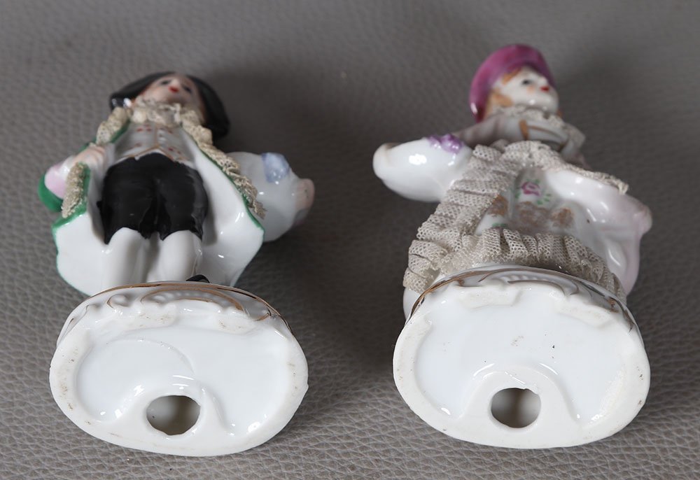 Couple, Porcelaine ancienne, hauteur : 12,5 cm-photo-3