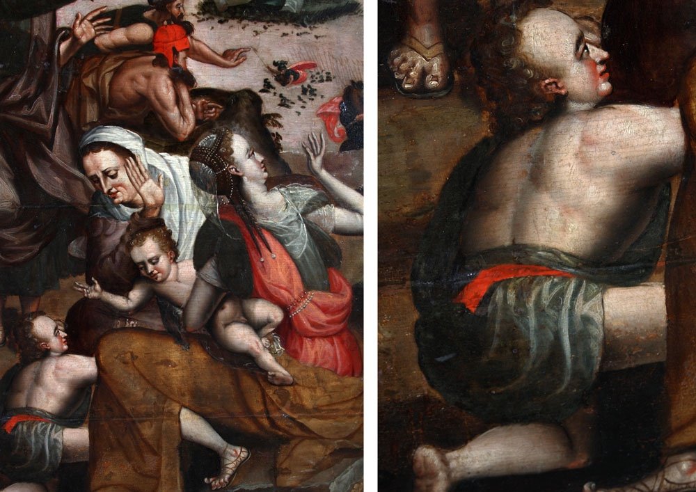 Flemish School 16th Century, 130 Cm, Workshop Of The Prodigal Son Master 1530/1580, Red Sea Passage-photo-3