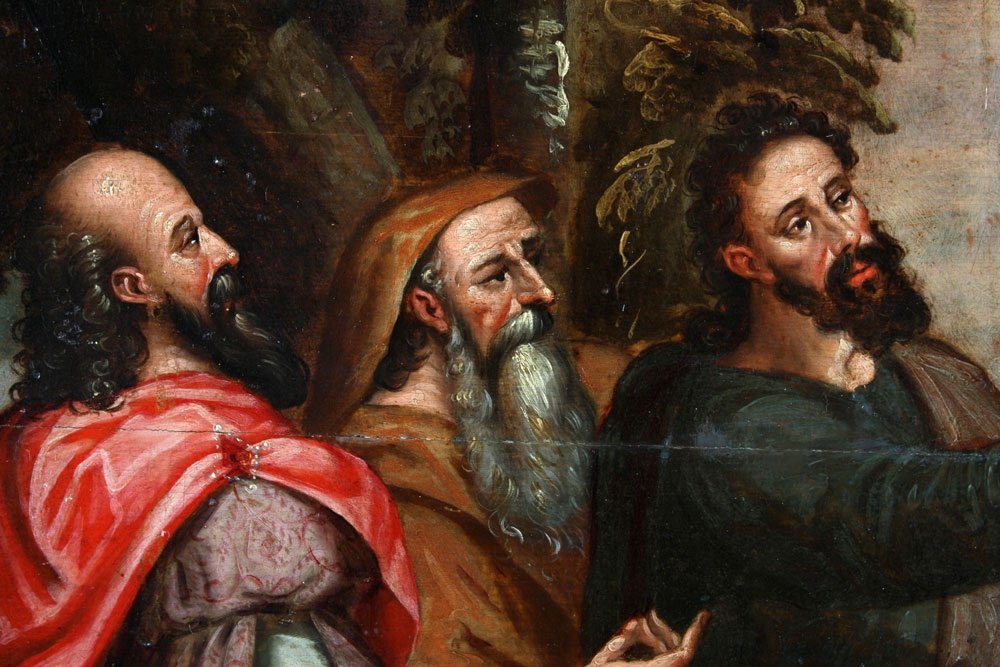 Flemish School 16th Century, 130 Cm, Workshop Of The Prodigal Son Master 1530/1580, Red Sea Passage-photo-2