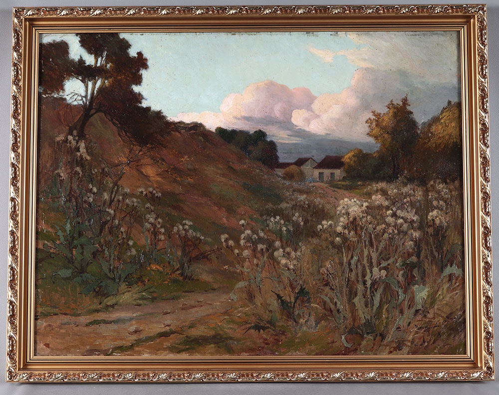 Student Of Claude Monet: Léon Broquet, Large Painting 101 Cm, 19th Century