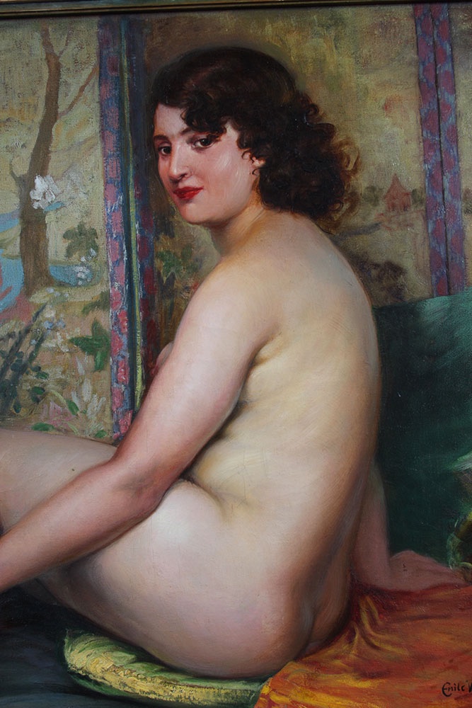 Nue de 1944, d'Emile Van DAMME, 112 cm, Ecole Française-photo-3