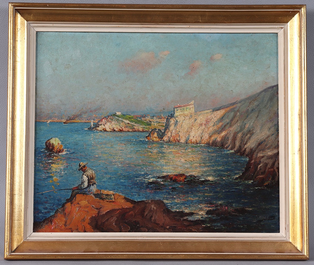 Signed William, Circa 1900, Impressionist Style Seascape, 