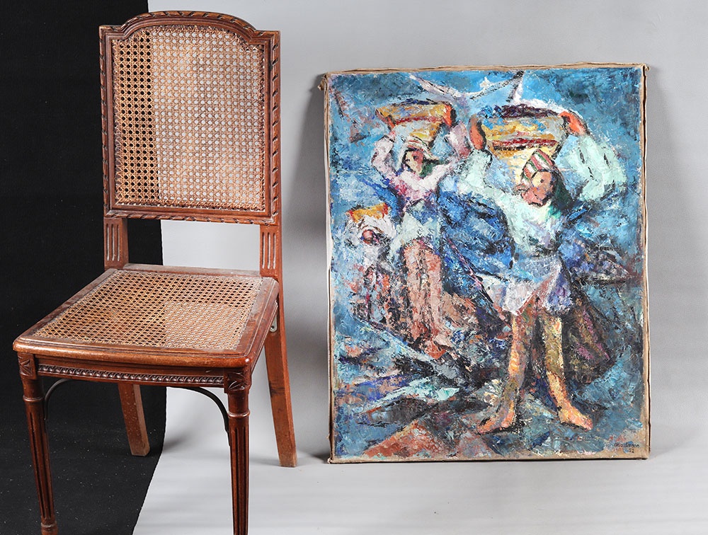 Signed: Germaine Normann, Dated 1952, The Fishermen, French School-photo-2