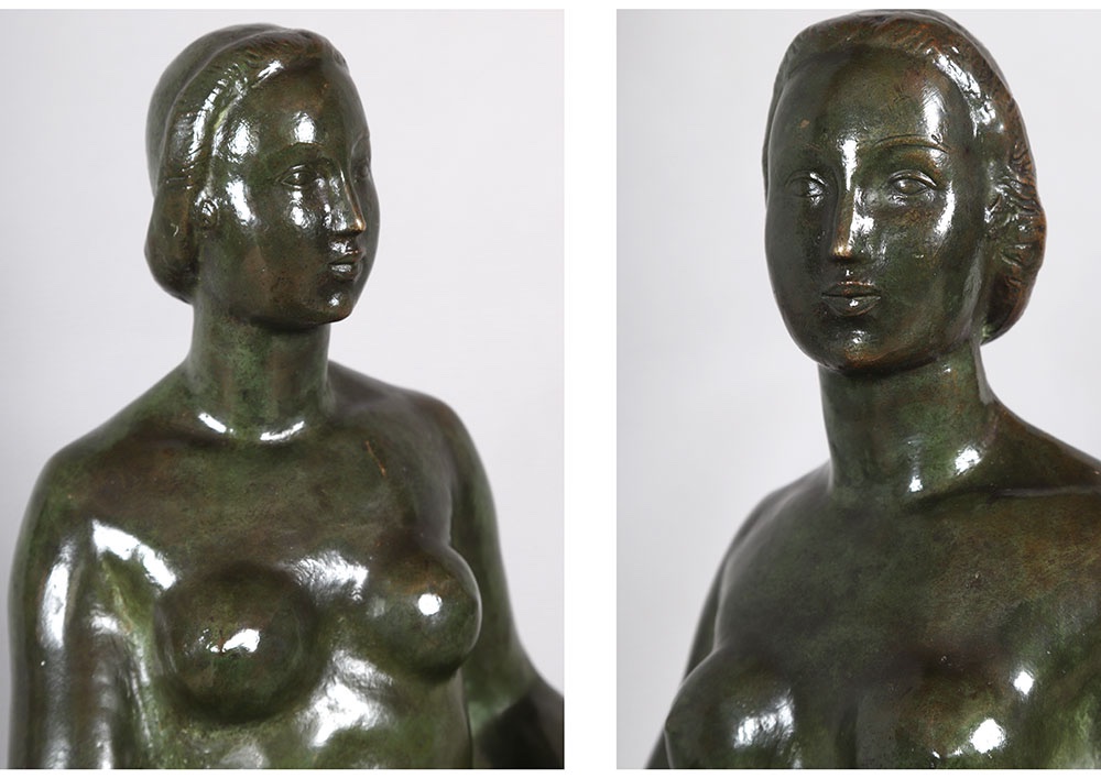 Bronze Gilbert PRIVAT 1892/1969, 55 cm, Art Déco, fondeur SUSSE et Frères, Paris-photo-3