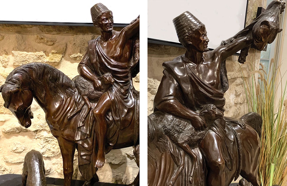 Very Large Orientalist Bronze 100x90 Cm, Max Arthur Waagen 1833/1898, Early 20th Century-photo-1