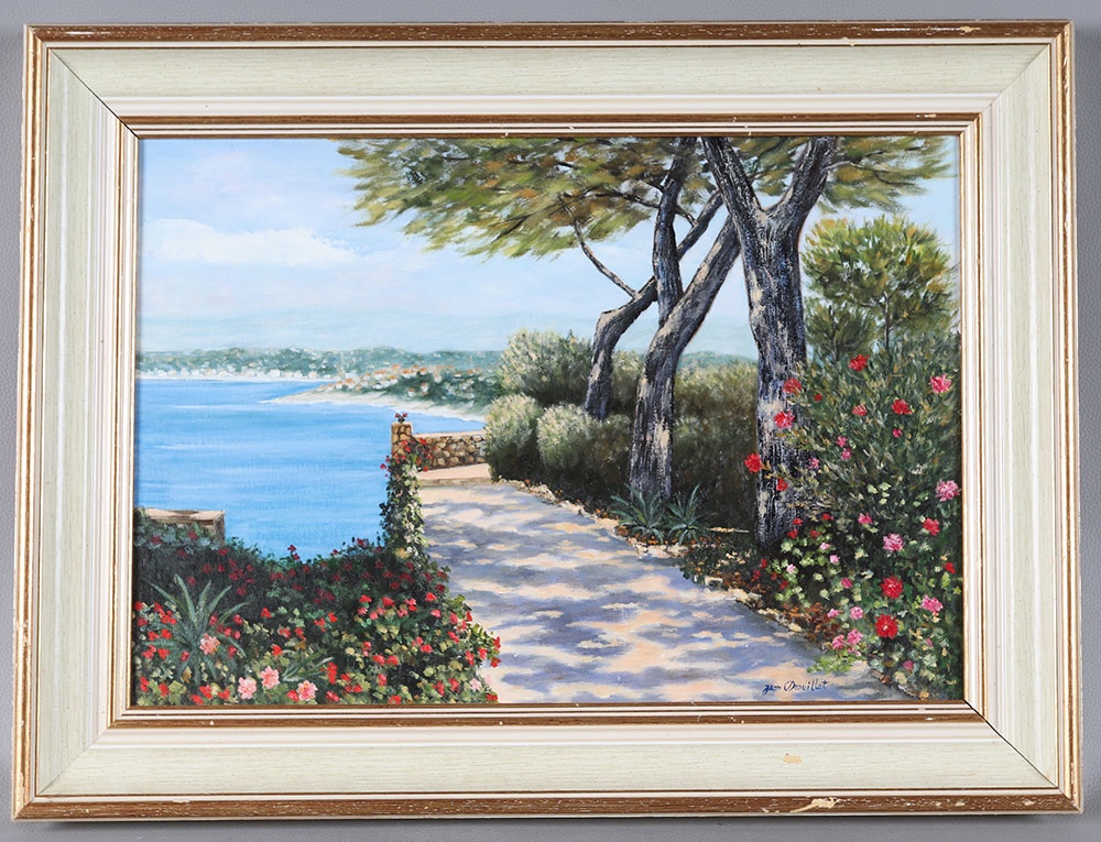 La Côte d’Azur, la Provence, signé Jean DROUILLET, Ecole Française