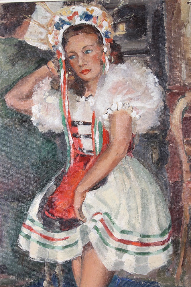 Danseuse Hongroise, datée 1941, 125 cm, signé Willy JOCQUE 1900/1960-photo-3