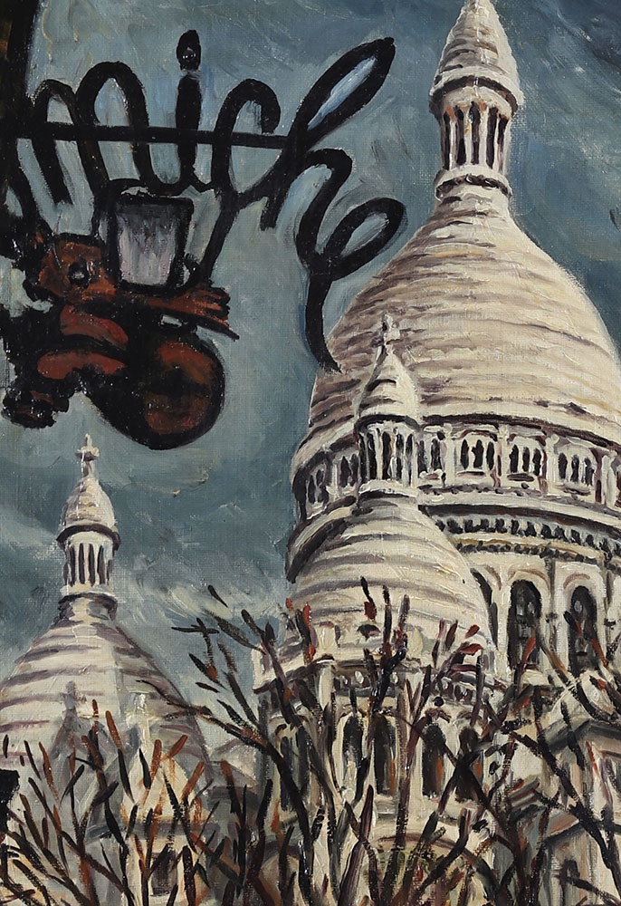 Montmartre, Paris, 62 Cm, Signed Rachel Favet-scheurer, Dated: 1969, French School-photo-2